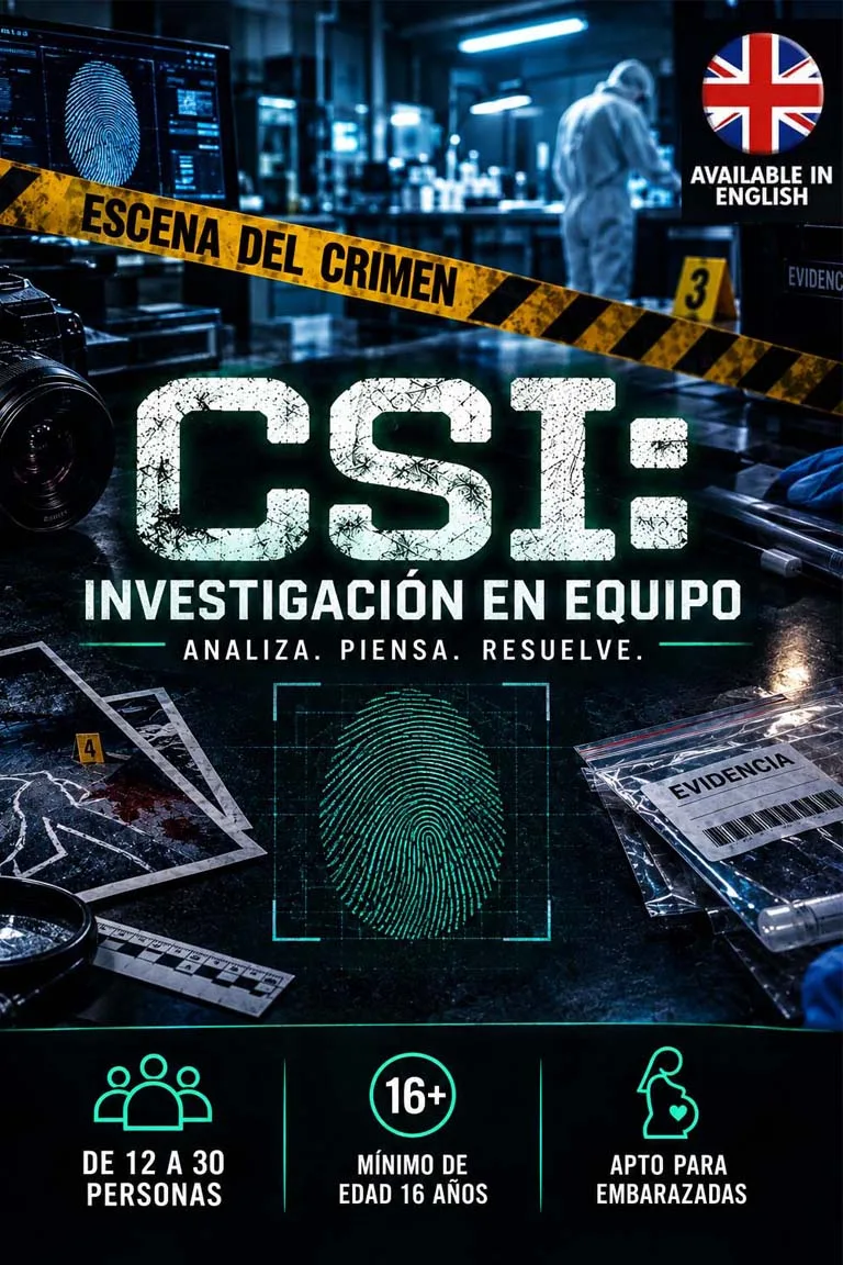 CSI: Investigación en Equipo, escape room para grupos