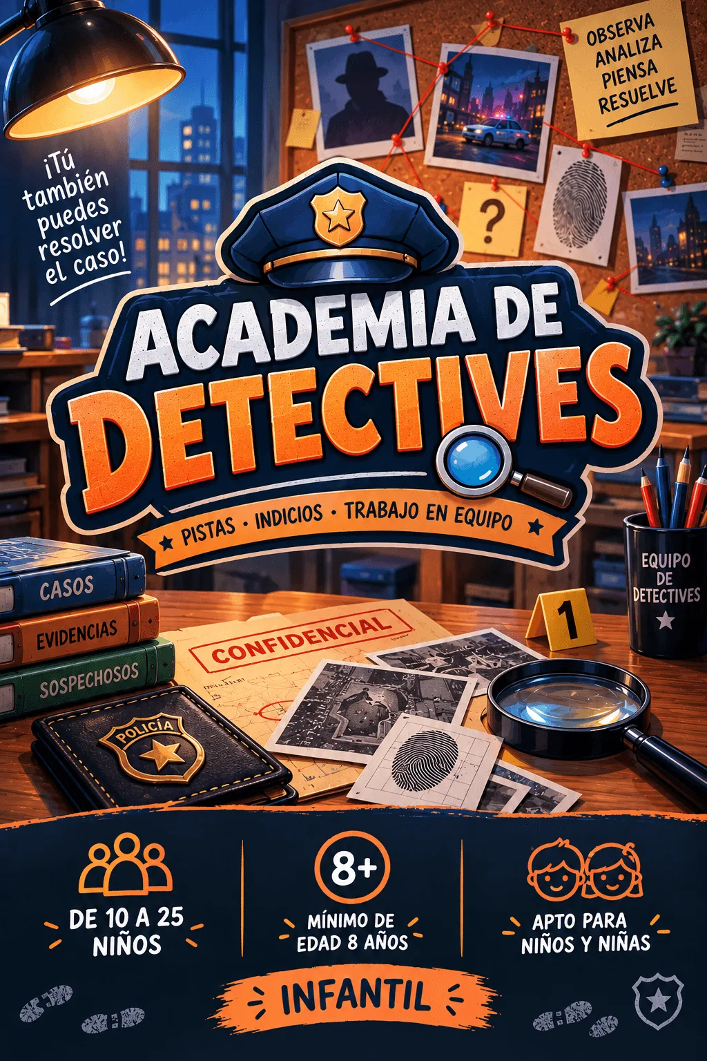 Academia de Detectives para grupos grandes