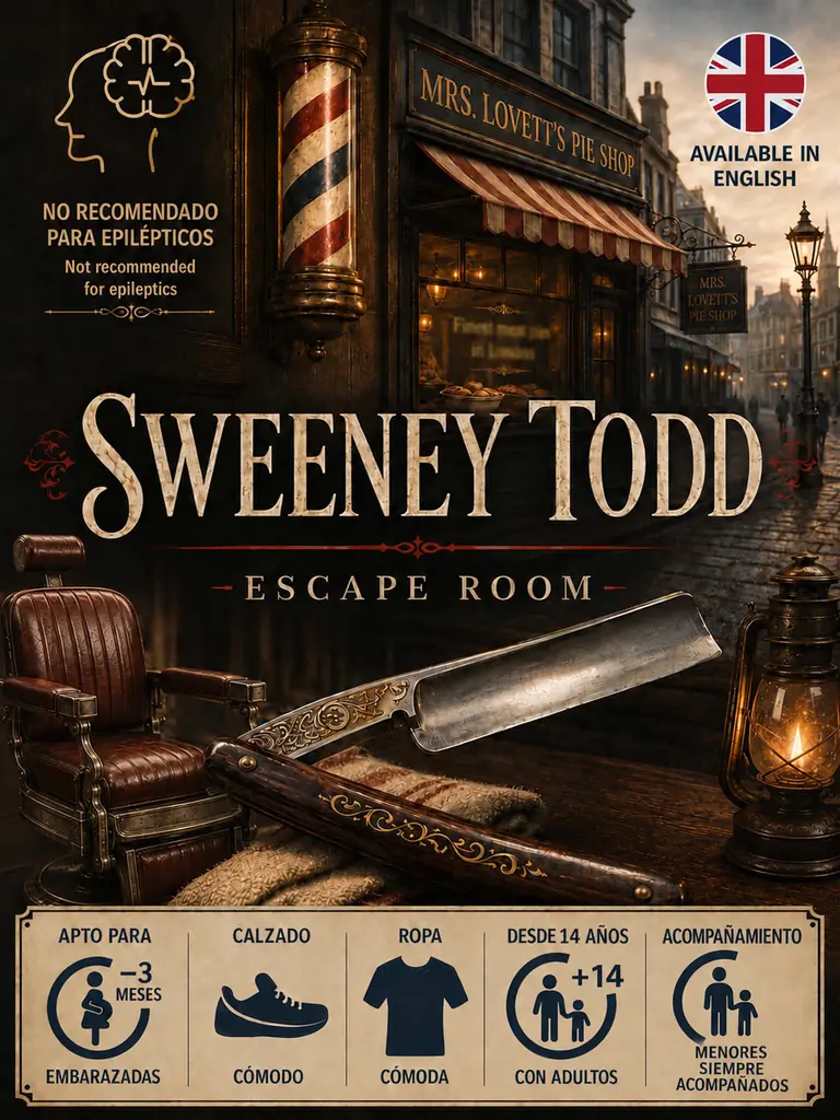 Imagen del escape room Sweeney Todd de Open Mind