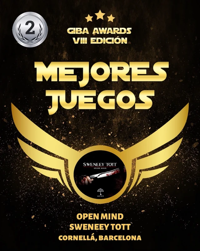 Sweeney Todd: 2.º puesto · Mejores juegos. Giba Awards · VIII edición